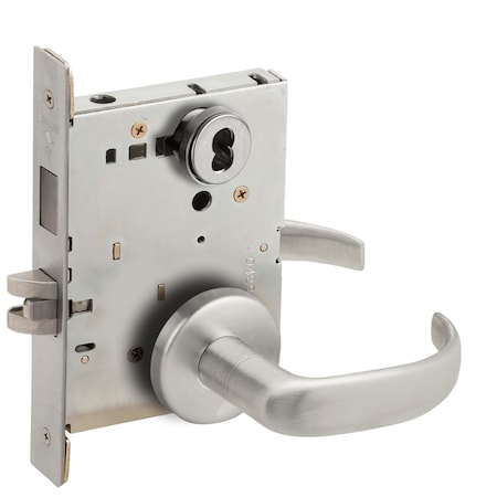 Schlage Classroom Security with Deadbolt Mortise Lock, 17B Design, LOCKED/UNLOCKED Indicator for Inside of D L9457J 17B 626 L283-711